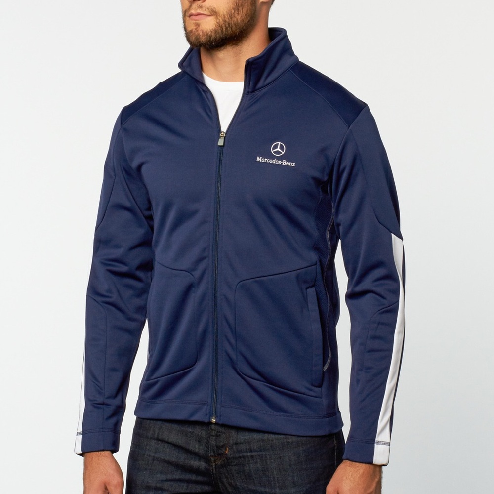 Mercedes-Benz Unisex Performance Full-Zip Jacket – Navy Blue | XL